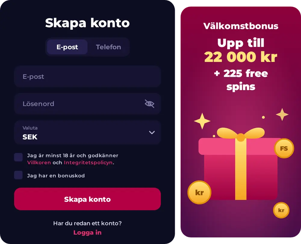 NV Casino skapa konto